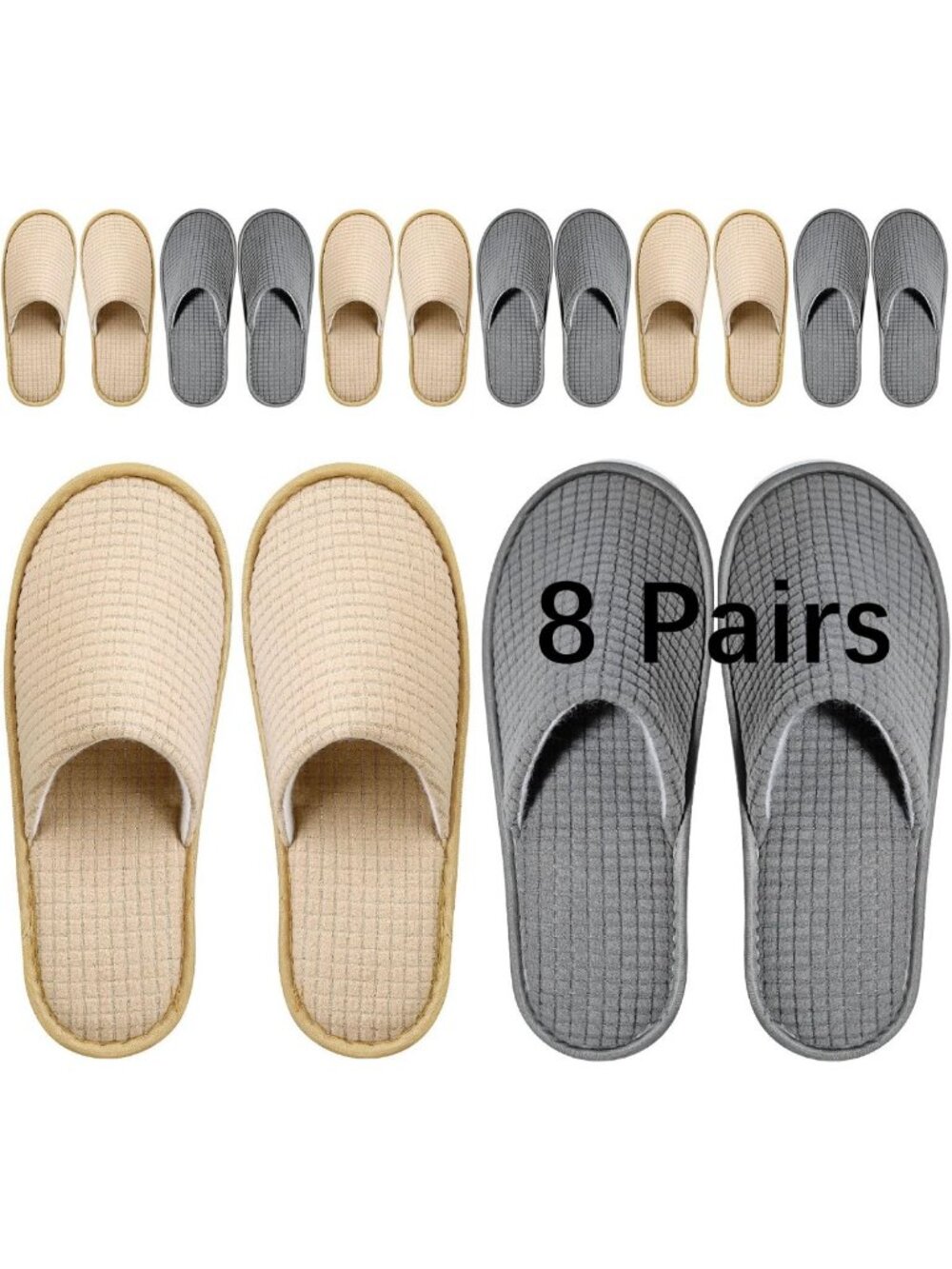 Washable Reusable Disposable Guest Slippers - Comfortable & Eco-Friendly